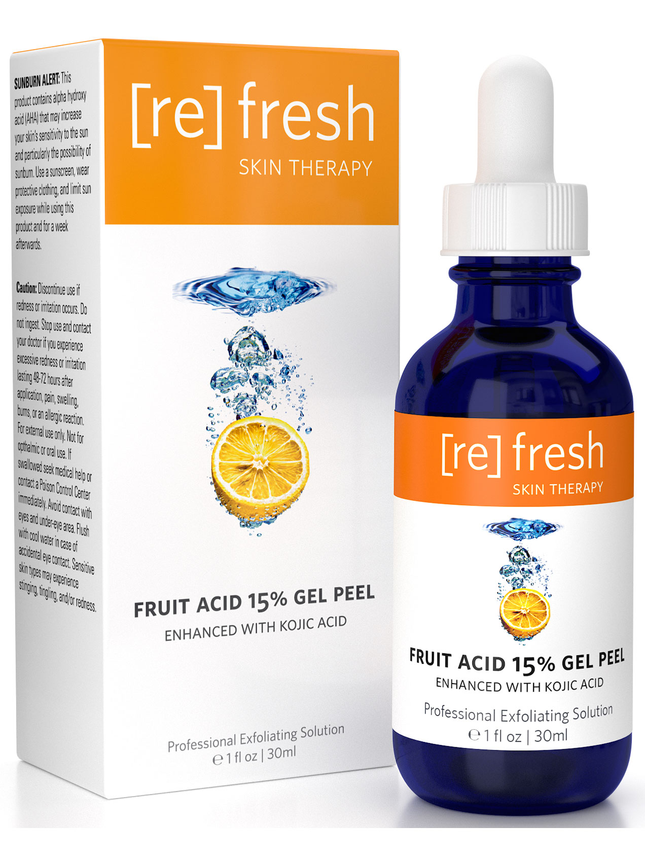 Fruit Acid 15% Gel Peel with Kojic - Refresh Skin Therapy